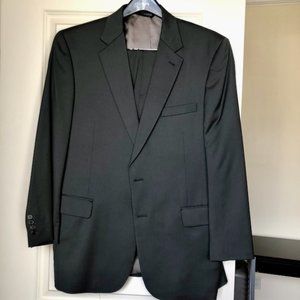 Olive Green JoS A Bank 100% Wool 2-Piece Suit - 43R Jacket, 37R Pants